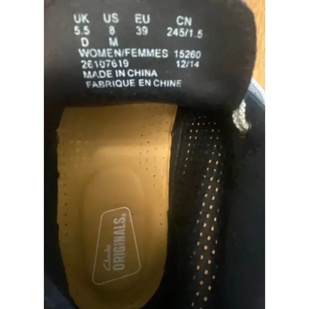 Clarks Originals Black Suede Chukka Ankle Boots Women’s 8‎ EU 39 Crepe Sole